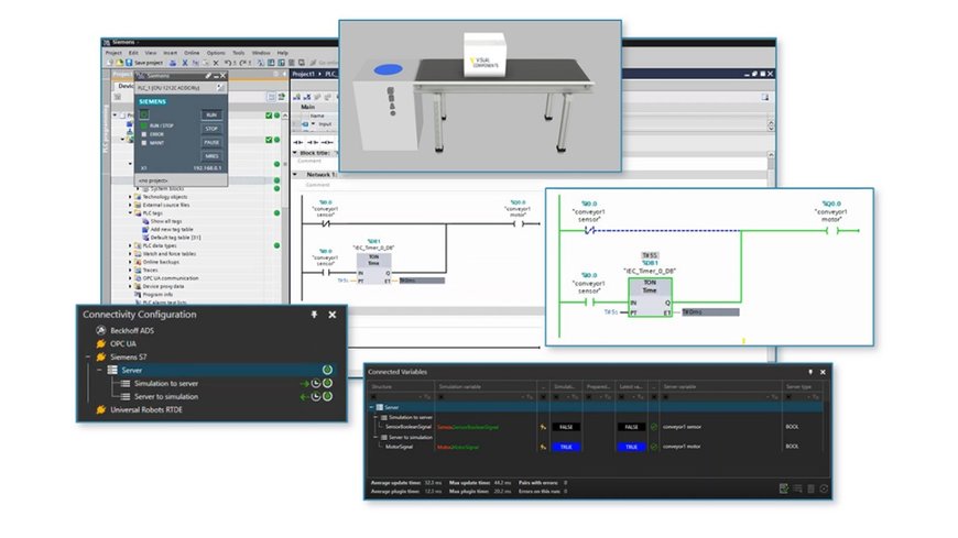 Siemens S7 PLC Connectivity (only available in Visual Components Premium)